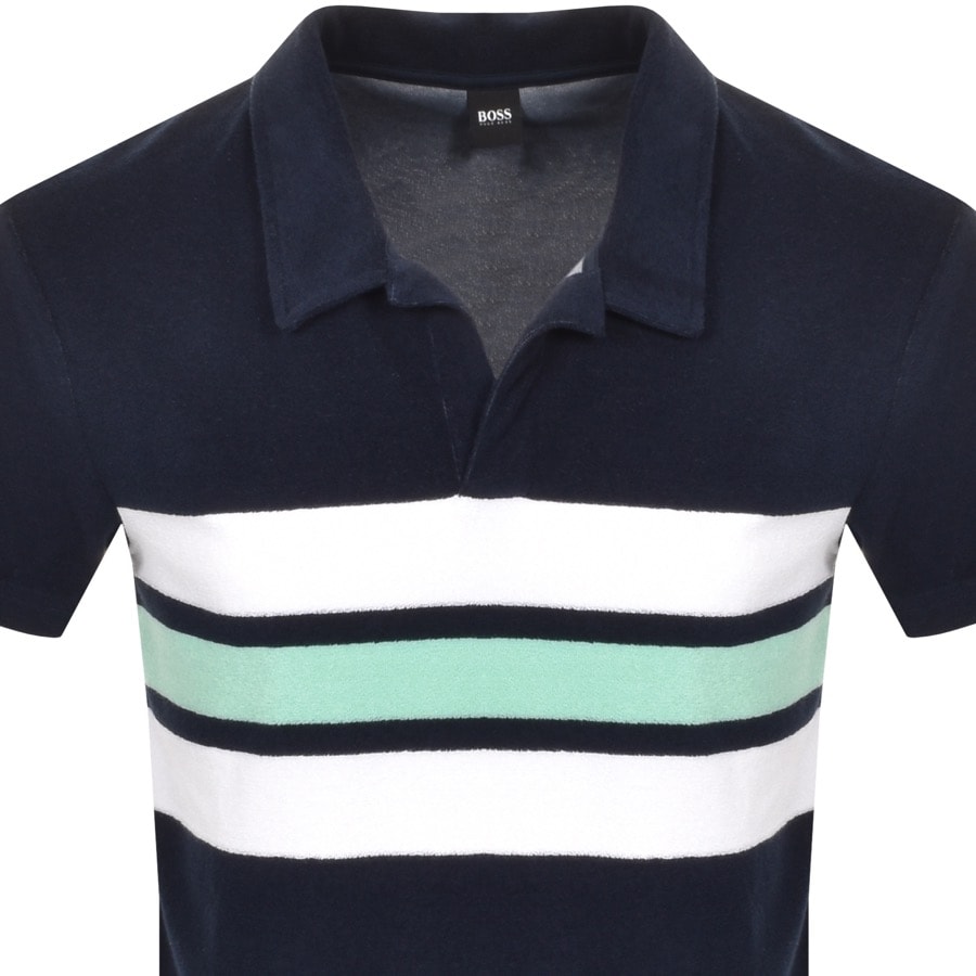 Alternative Image for ProductBOSS Beach Short Sleeve Polo T Shirt Navy2